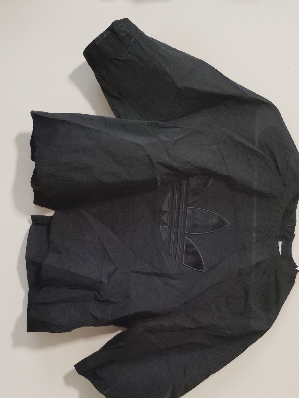 adidas Black Tonal Trefoil Pullover Sweatshirt